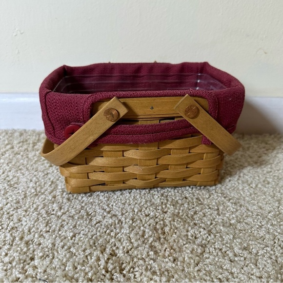 Longaberger 2003 Little Market Basket with Paprika Red Liner - Picture 1 of 9